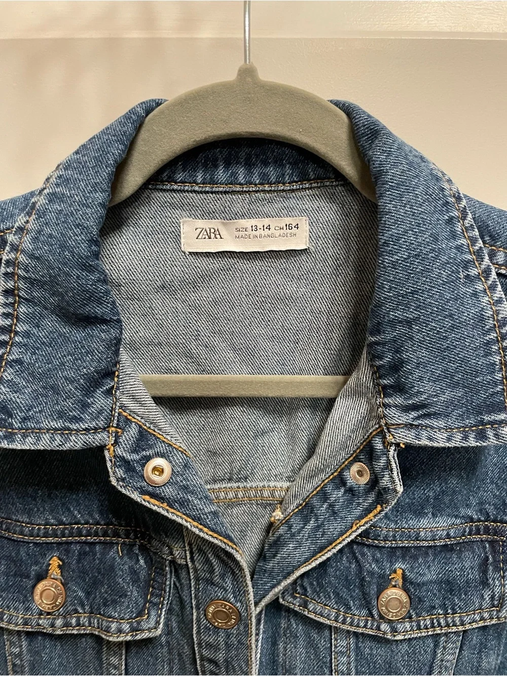 zara girls Classic Blue Denim dress  size  13/14